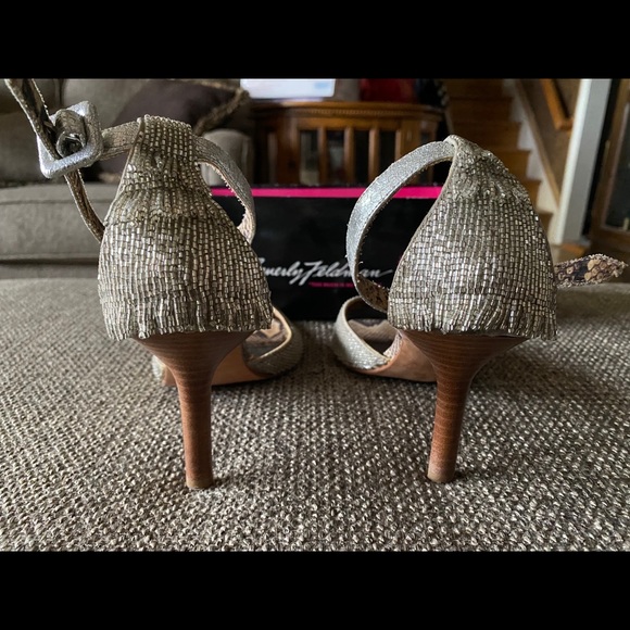 Vintage Beverly Feldman Beaded Fringe Heels - Picture 3 of 4